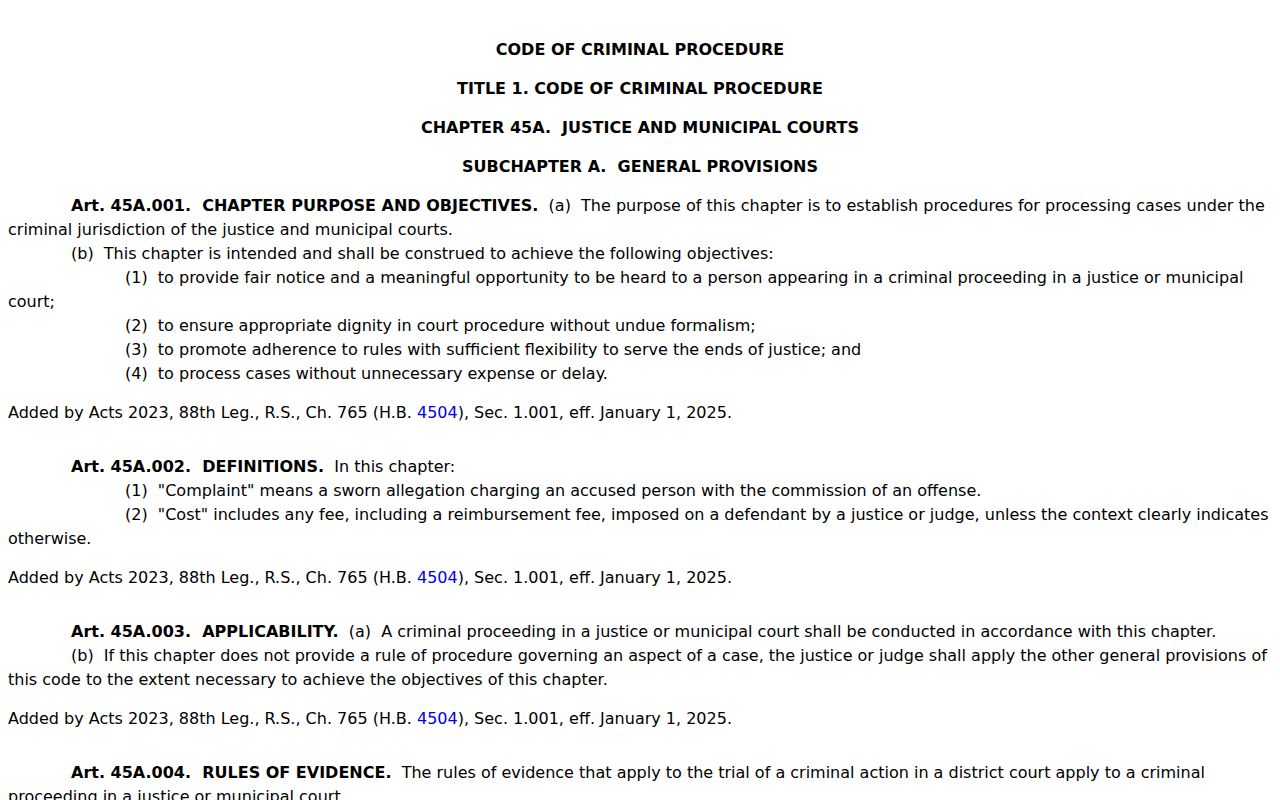 Lynn County traffic warrant records, justice and municipal FTA statute